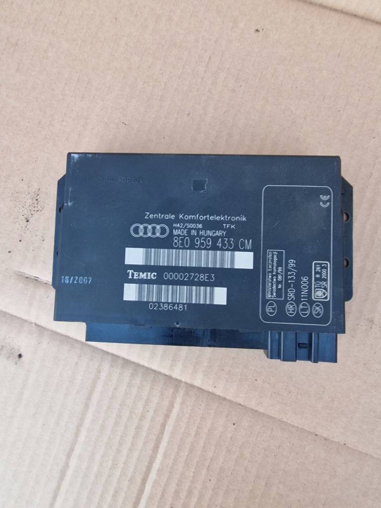 фото №1, Модуль комфорта audi a4 b6 b7 8e0959433cm