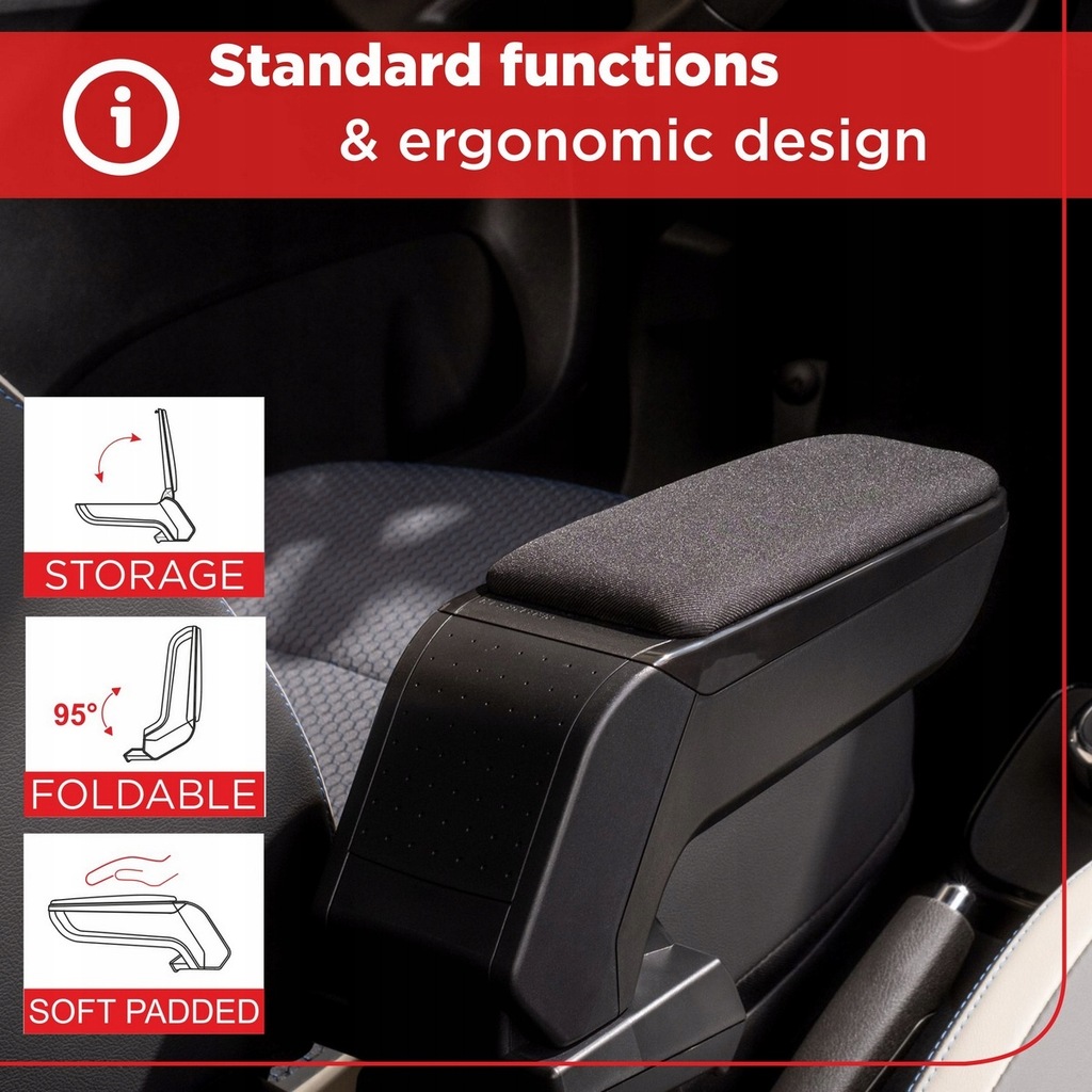 фото №8, Подлокотник rati стандарт ткань, dacia lodgy, 2015-2022, +12v кабель