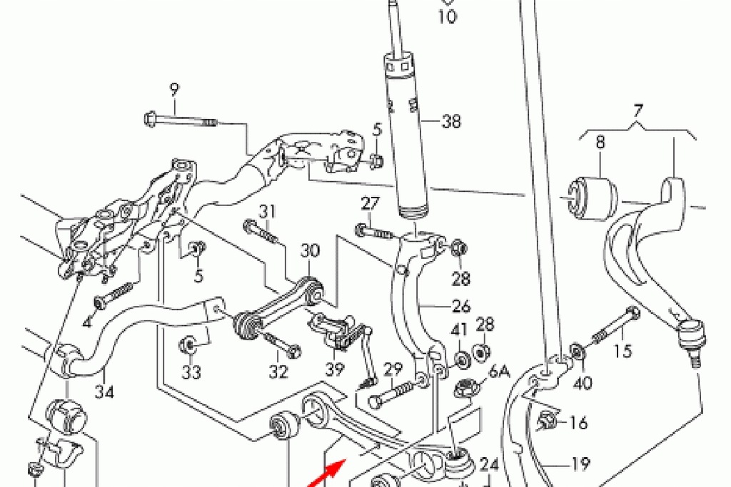 фото №9, Audi a6 c7 передній лівий нижній важіль 8k0407151f новий оригінальний