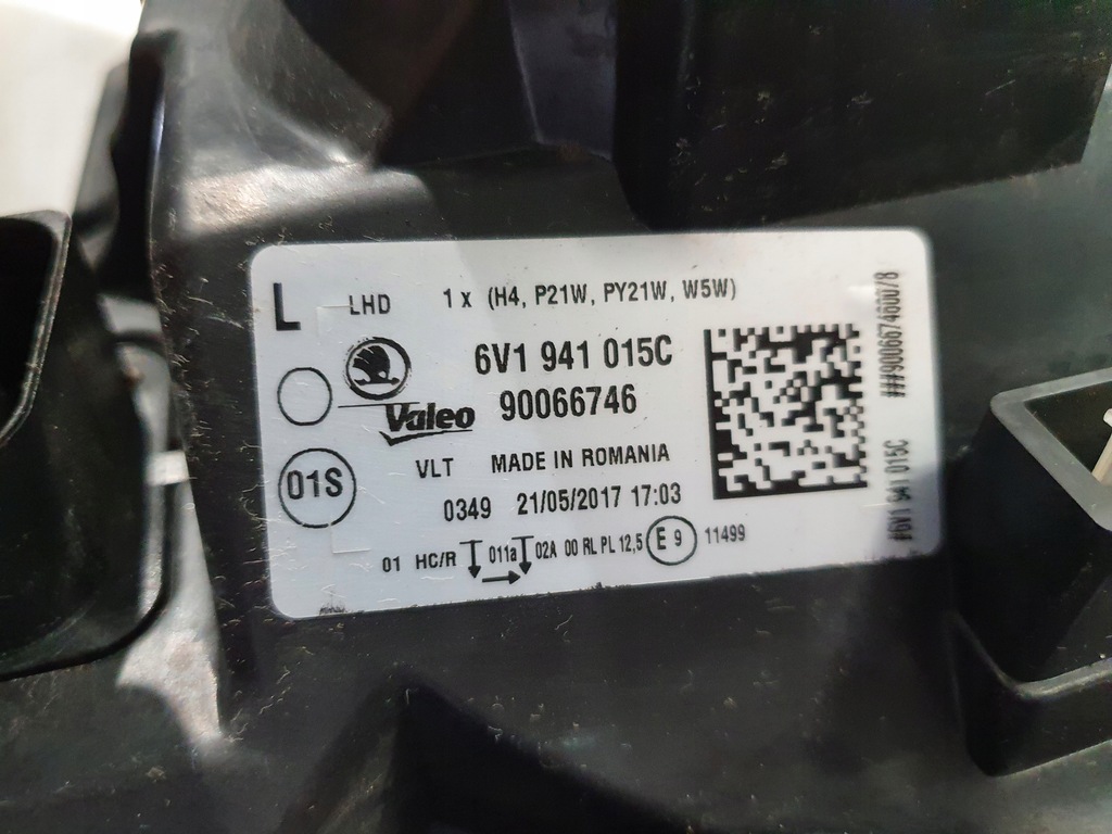 фото №9, Лампа левая перед skoda fabia iii 6v обычная