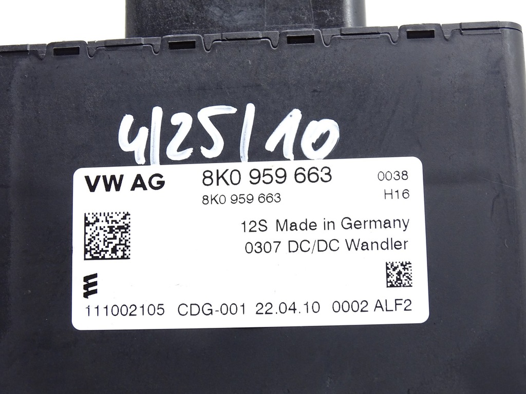 фото №2, Модуль стабілізатор напруги audi a5 8t 8k0959663