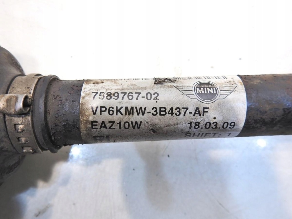 Приводной вал левая mini one 2 r56 1.4 7589767 vp6kmw-3b437-af Недорого
