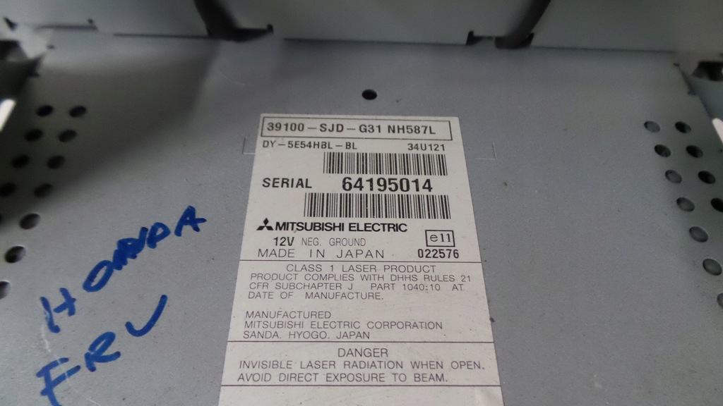 фото №9, Радио заводской honda fr-v frv 39100-sjd-g31