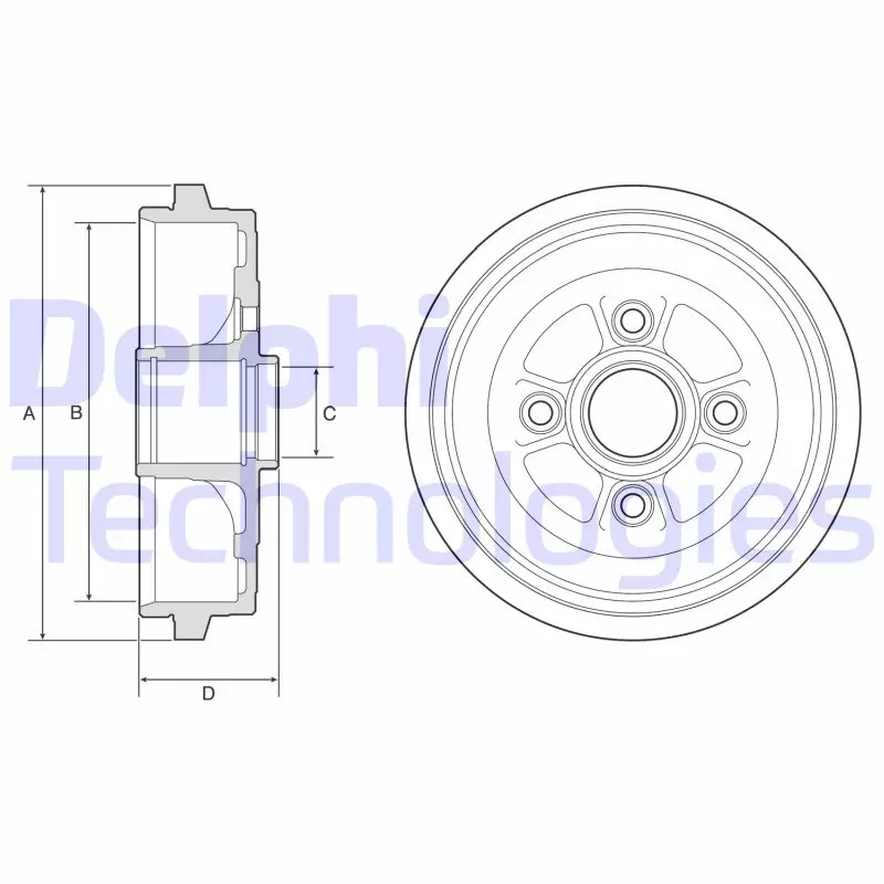 фото №2, Delphi bf574 барабан тормозной