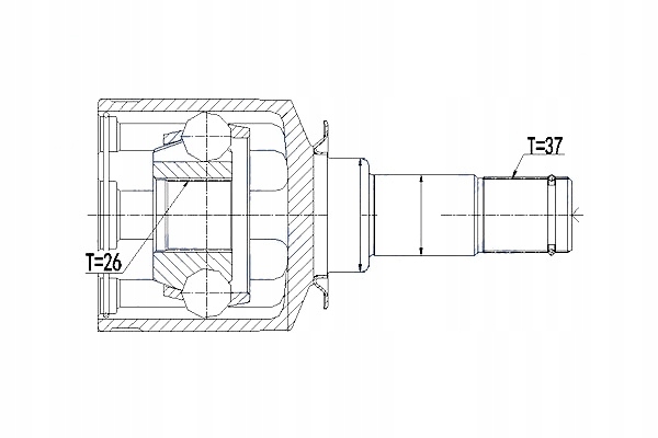 фото №5, Шарнир внутренний mercedes gl x164 06- левый передний nty