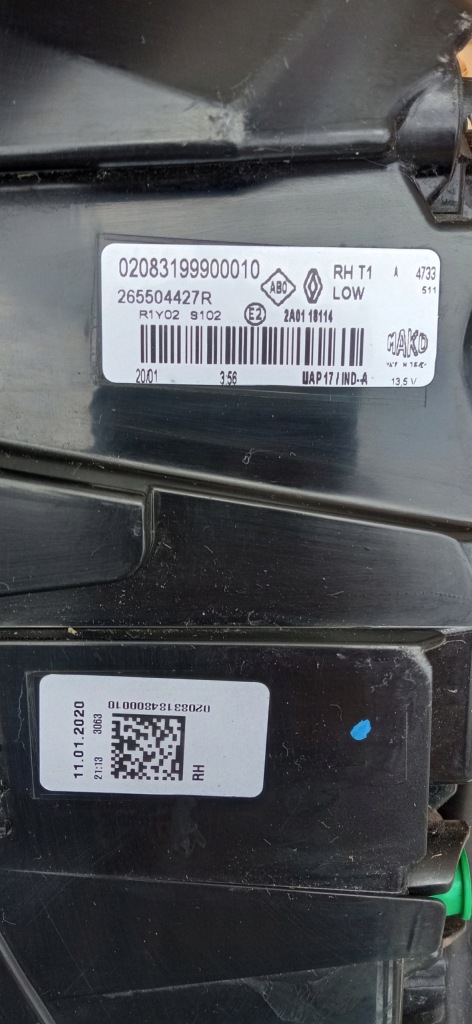 фото №13, Renault captur ii 19- лампа правая задняя правый задняя 265504427r