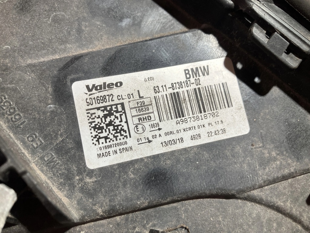 фото №10, Лампа led ліва фара bmw x2 f39 комплектна uk