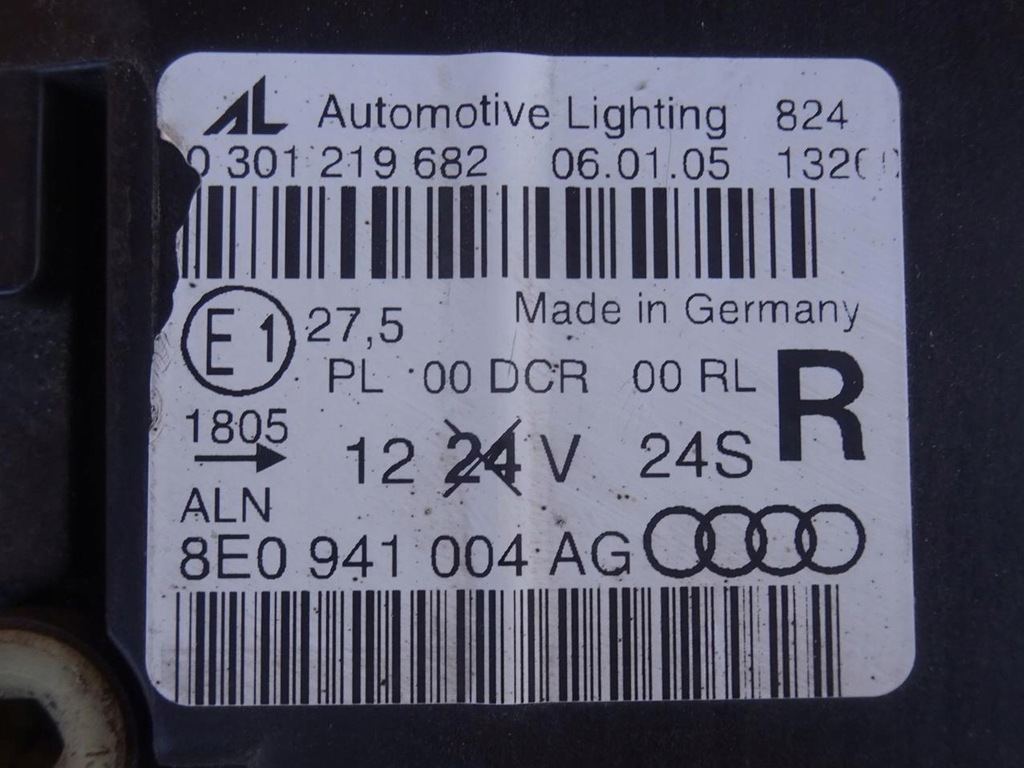 фото №11, Audi a4 b7 лампа права перед передня bixenon перетворювач 8e0941004ag