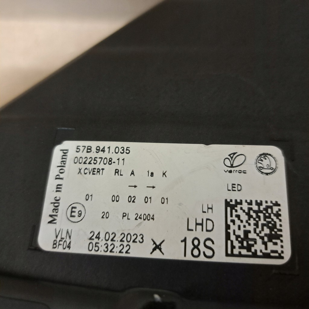 фото №9, Skoda karoq lift лампа фара full led лівий europa 57b941035