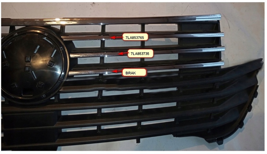 фото №8, Решітка радіатора молдинг решітка хром vw t6 2019- lift cena za штука