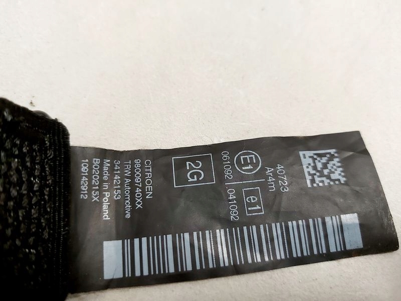 фото №6, Citroen c4 cactus pas безпеки лівий задня