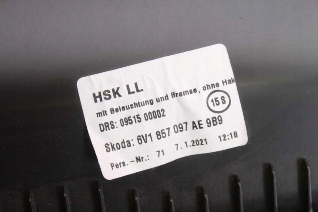 фото №7, Бардачок пасажира eu 6v1857097ae skoda fabia 3 iii lift 18-21