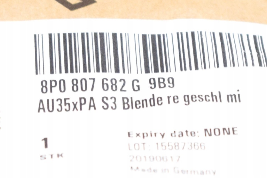 фото №8, Audi a3 s3 8p правая защита противотуманная 8p0807682g9b9 8p0807682g