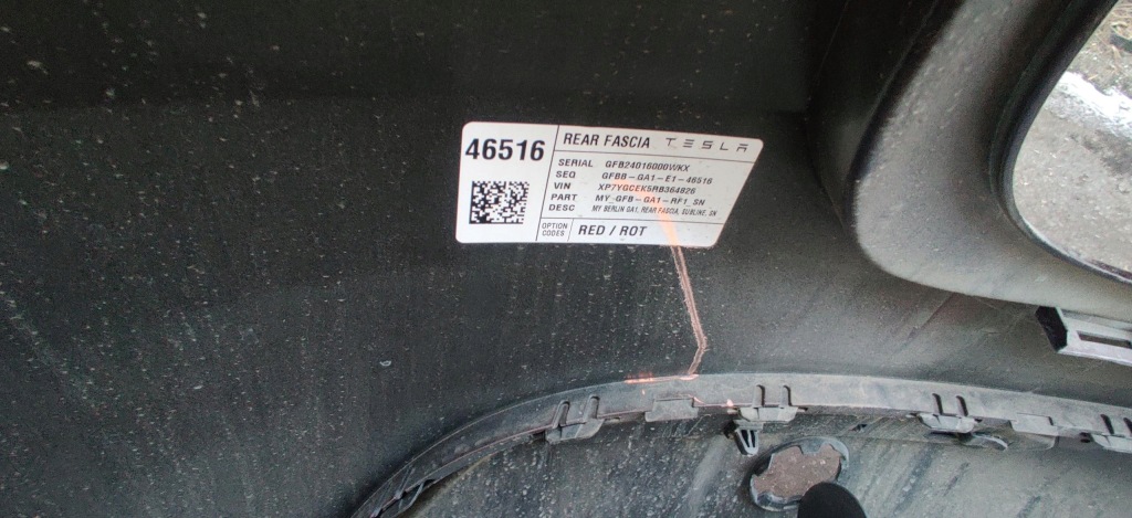 фото №10, Бампер задний задняя tesla model y 2024