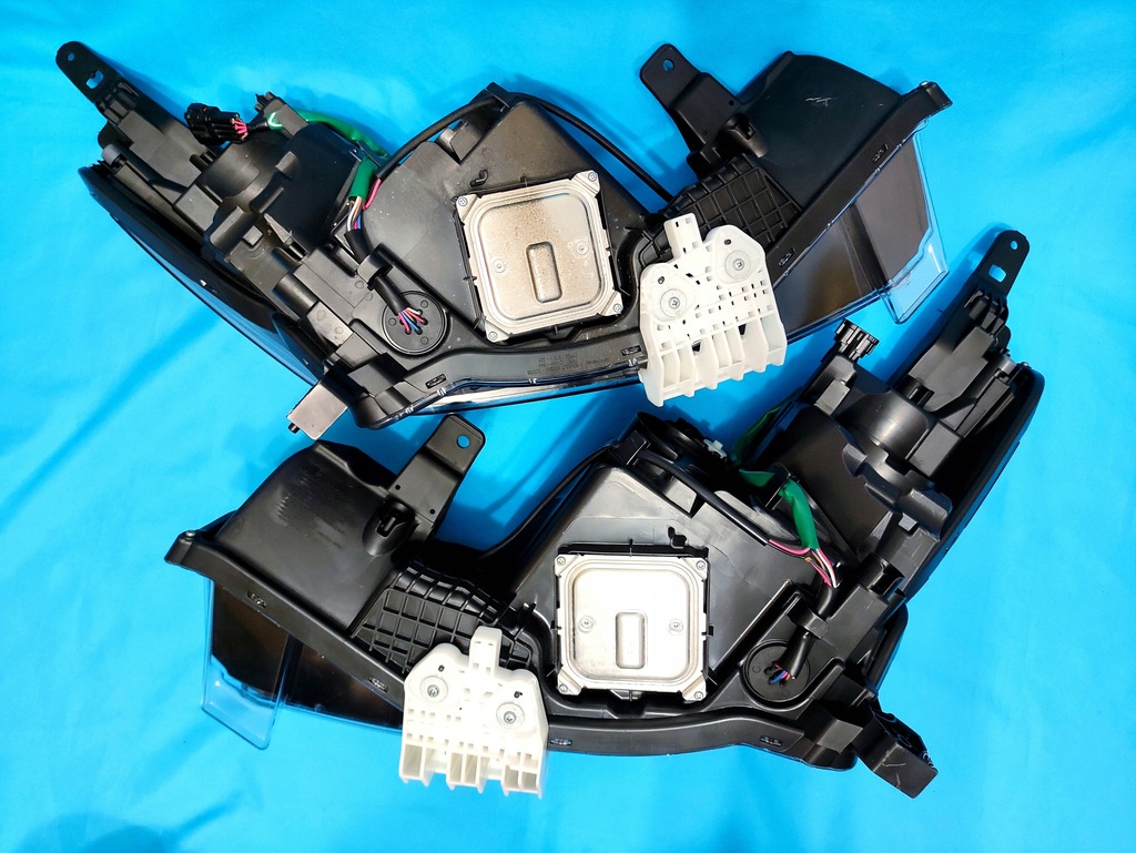 фото №9, Nissan leaf full led 2022 lift чёрные лампы фары p+l комплект europa