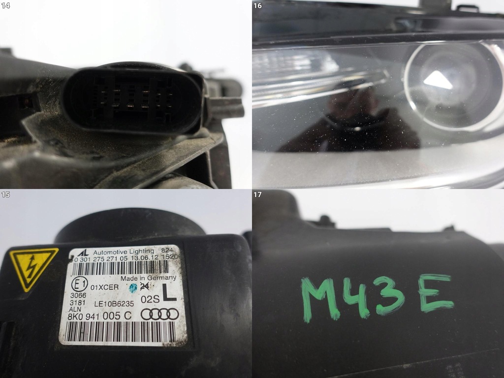 фото №12, Audi a4 s4 rs4 8k0 b8 lift 11-14 лампа ксенон + led некерована ліва eu