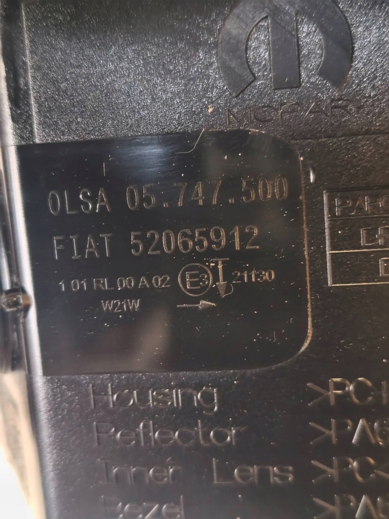 Протитуманна фара лампа led do рух dziennej fiat 500 x mopar 05747500 Доставка