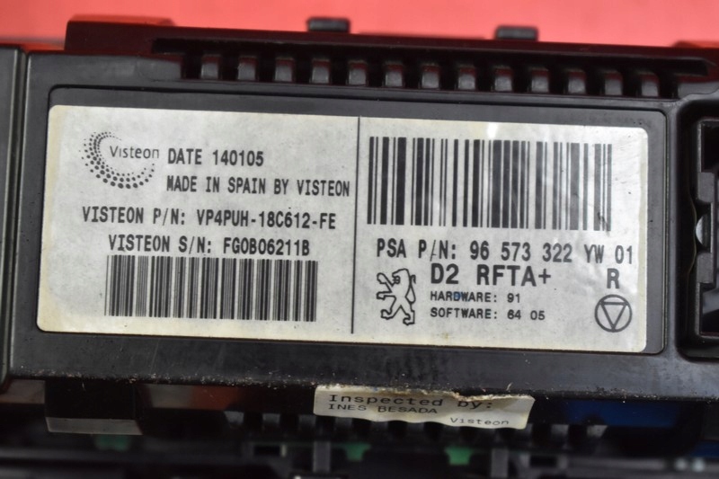 фото №7, Панель управление обдув кондиционер 96573322yw01 peugeot 407 04-11