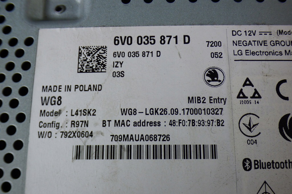 фото №10, Радио 6v0035871d skoda fabia iii