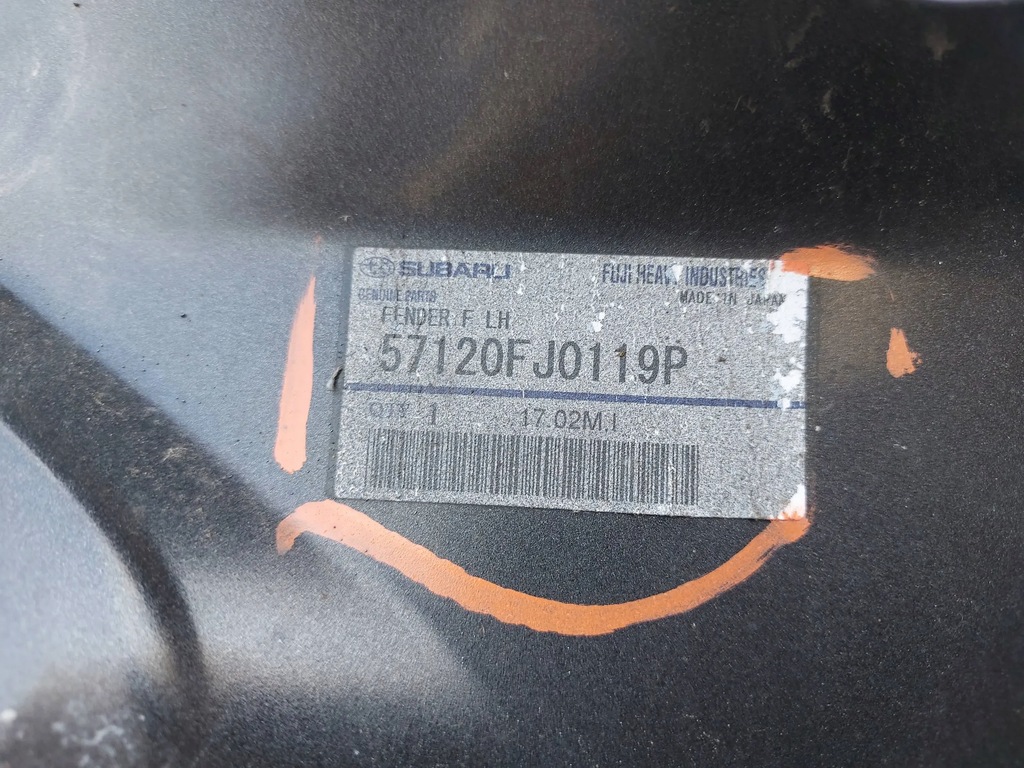 фото №15, Subaru impreza iv 4 12-16 левый крыло передний перед
