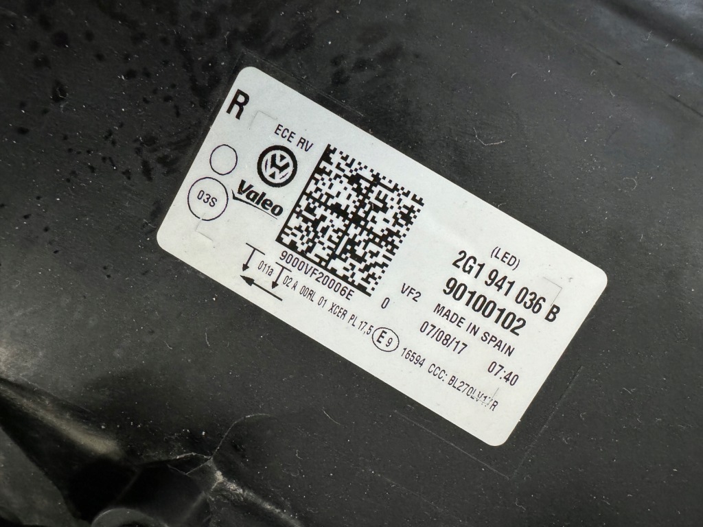фото №5, Vw polo vi 2g0 правая лампа full led