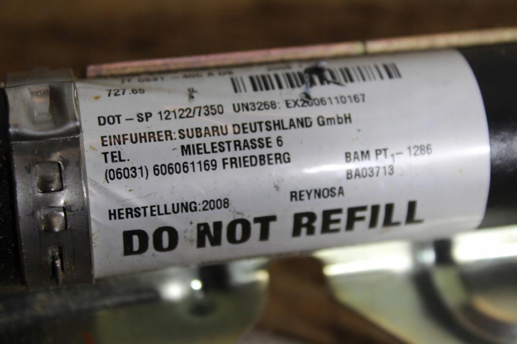 фото №7, Шторка безпеки повітряна ліва подушка безпеки subaru impreza iii gh 07-12