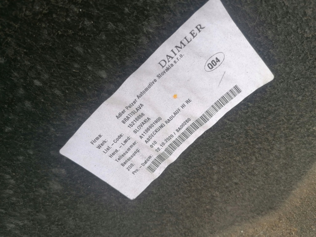 фото №6, Mercedes w118 cla подкрылок задняя левая правое 20r задние