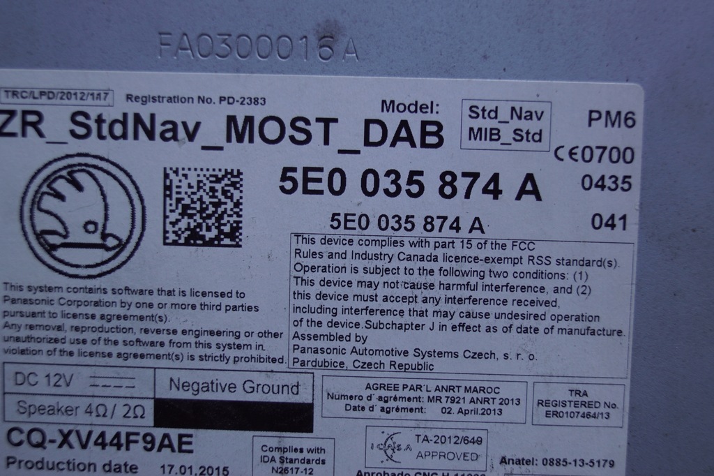 фото №13, Считыватель skoda мультимедиа octavia iii 5e0035874a