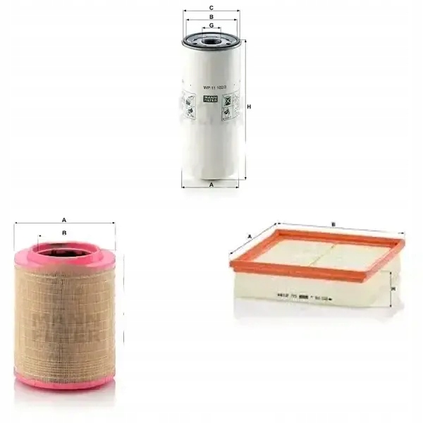 фото №1, Комплект фильтров volvo fh, fh ii mann фильтр