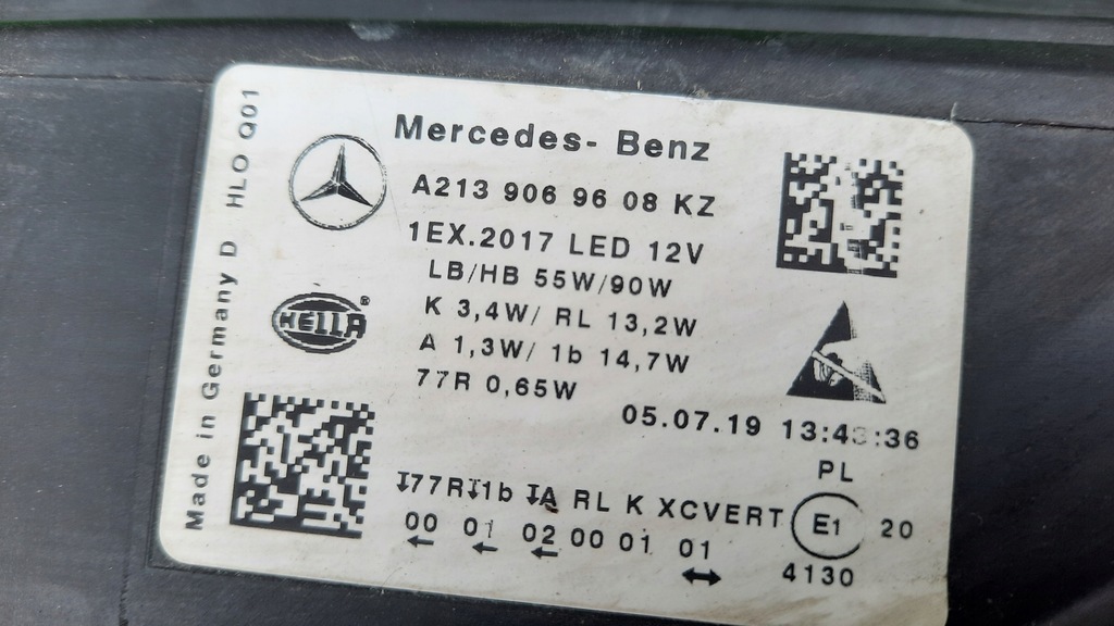 фото №5, Mercedes e-klasa w213 full led лампа передняя