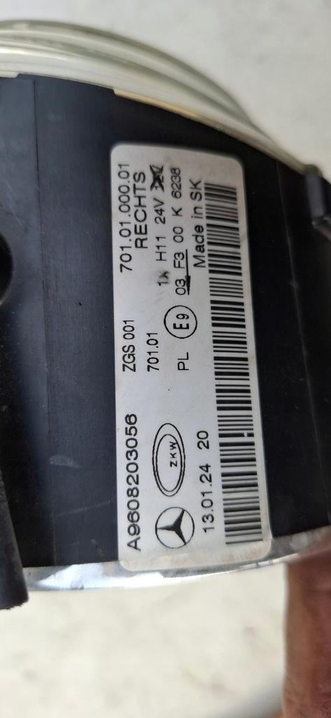 Mercedes actros mp4 протитуманна фара правий перед з led a9608203056 a9608203256 eu Ціна