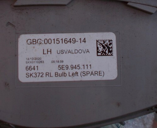 фото №6, Skoda octavia iii 3 5e9 13- kombi ліва лампа звичайна оригінал комплектна