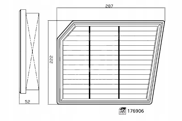 фото №10, Febi bilstein 176906 фільтр повітря