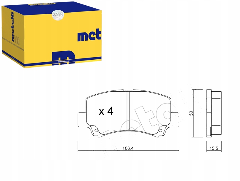 фото №1, Met22-0419-0 гальмівні колодки гальмівні suzuki wagon r+ 97-0