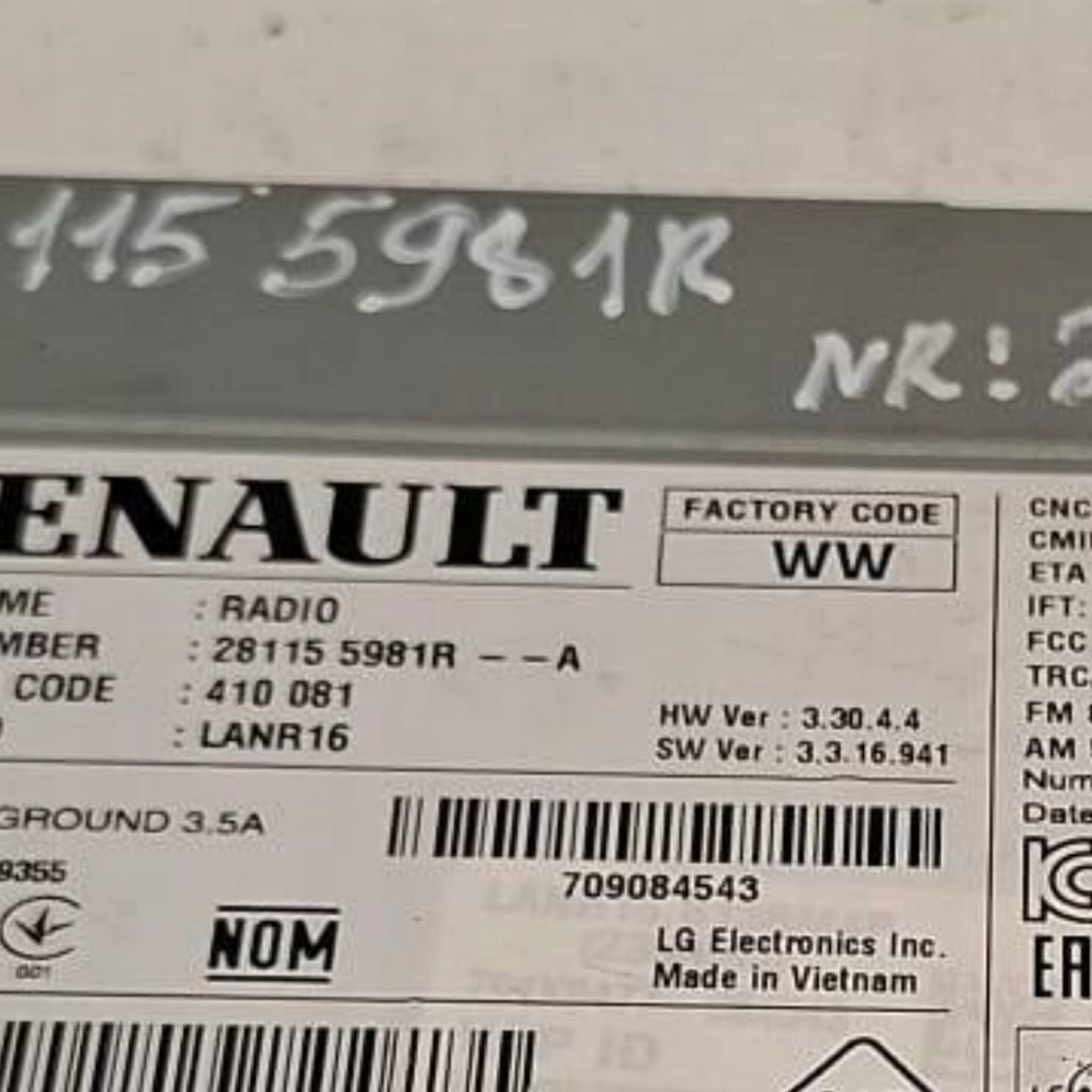 фото №5, Радио навигация gps 281155981r renault megane iv scenic iv