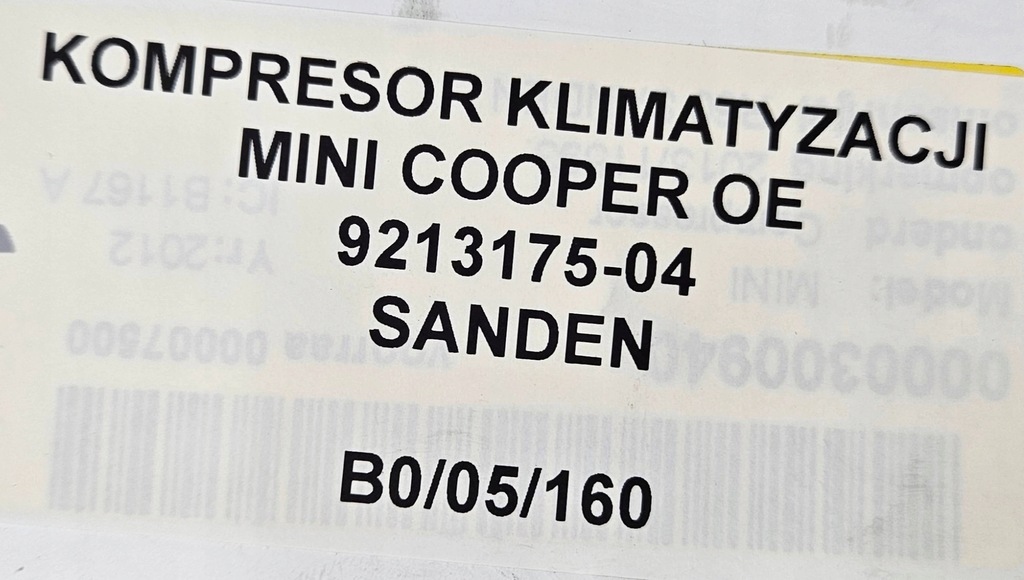 фото №7, Компрессор кондиционера mini cooper оригинальный номер 9213175-04