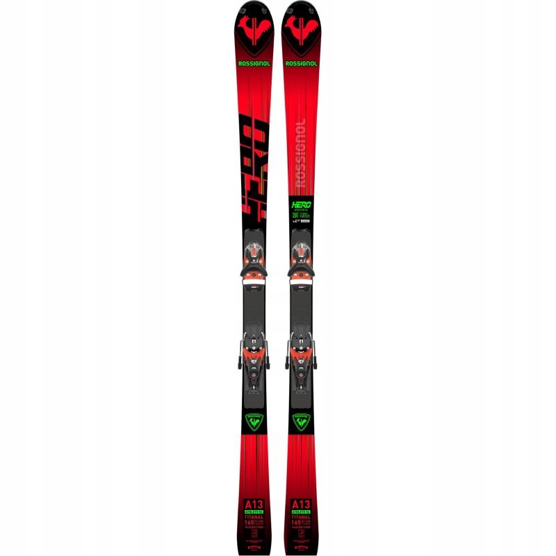 Купити Лижі rossignol hero sl 150 r22 + wiązania look spx 12 rockerace hot red