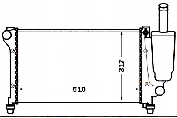 фото №1, Радиатор fiat panda 1,1 03- hella
