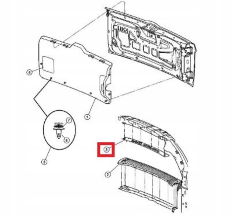 фото №3, Накладка крышки задняя jeep liberty 04r оригинал zaso