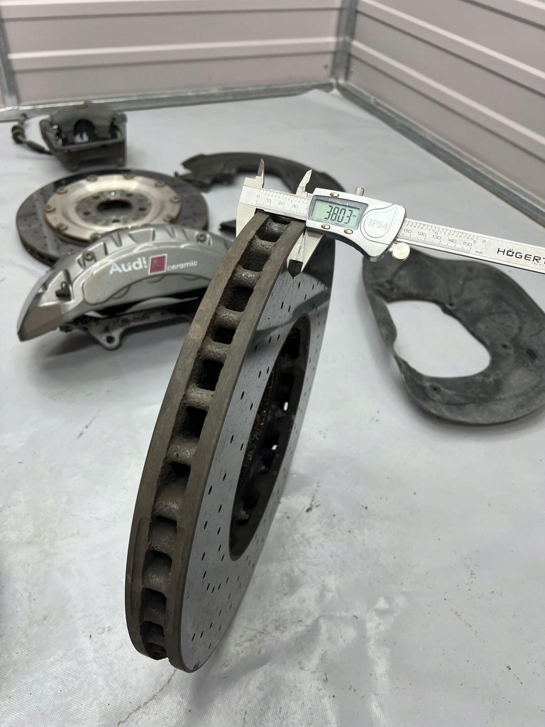 фото №9, Гальмівні диски супорти гальма керамічні 400mm комплект перед задня audi a8 s8 d4