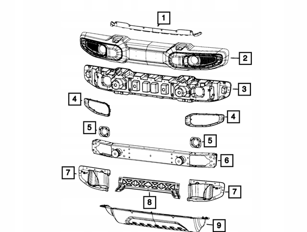 фото №3, Бампер передній wrangler rubicon sahara gladiator