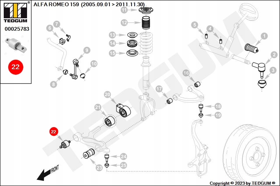 фото №9, Втулка важеля передній нижній передній