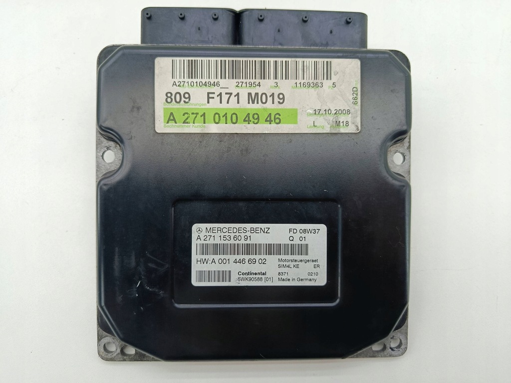 фото №1, Mercedes r171 бортовой компьютер блок управления двигателя a2711536091