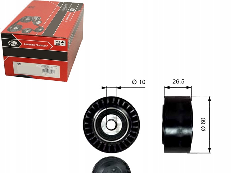 фото №1, Gates ролик ремень - ремень клиновой 16114229 9642655