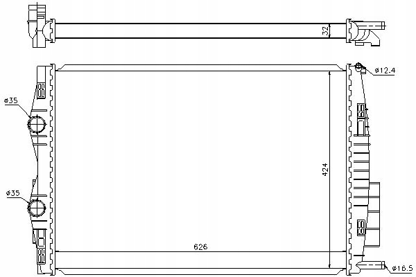 фото №2, Nissens радіатор двигуна renault grand scenic ii