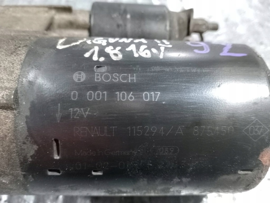 Стартер renault laguna 2 02-07 115294/a 0001106017 1.8 16v Недорого