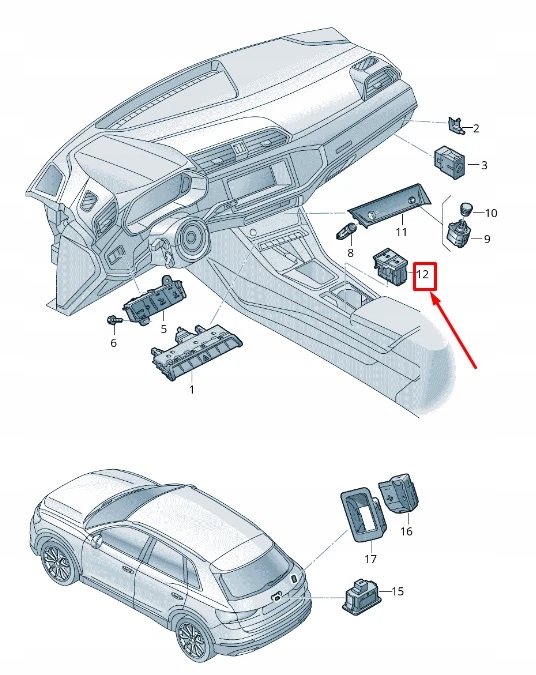 фото №1, Audi q3 f3 электромеханический парковочный brake switch 83a927225