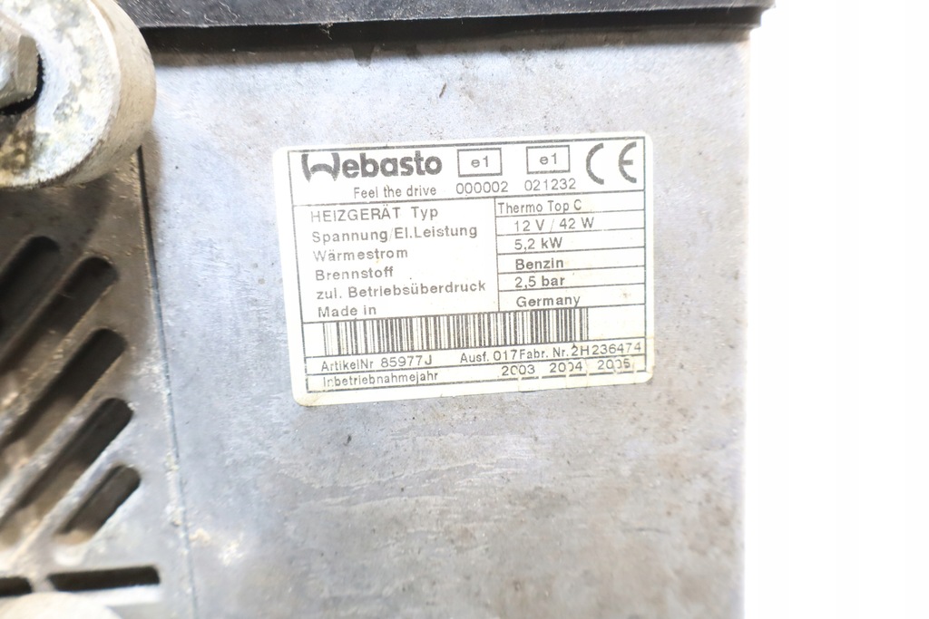 фото №7, Обогреватель webasto mazda 6 i 1.8