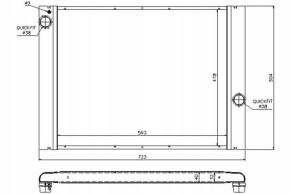 фото №1, Nissens 60764 радиатор, система охлаждение двигателя