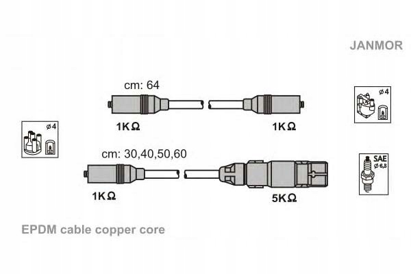 фото №2, Дроти запалювання kpl. vw janmor